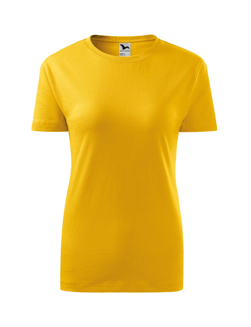 Adler MALFINI Damen T-Shirt Classic New 133 gelb mit Logodruck