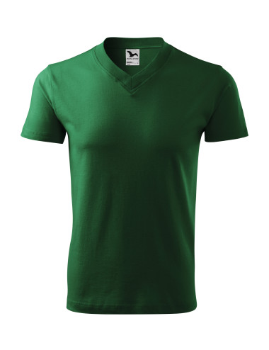 Unisex-T-Shirt mit V-Ausschnitt 102 flaschengrün Adler Malfini