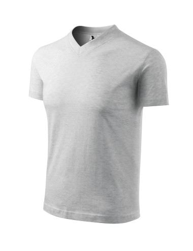 Unisex-T-Shirt mit V-Ausschnitt 102 hellgrau meliert Adler Malfini
