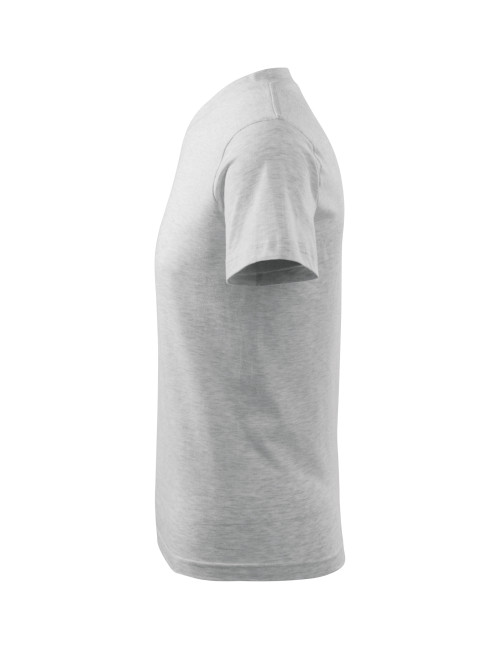 Unisex-T-Shirt mit V-Ausschnitt 102 hellgrau meliert Adler Malfini