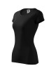 Damen-Slim-Fit-T-Shirt, 95 % Baumwolle, 5 % Elastan, Schwarz