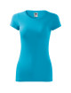 SLIM-FIT-T-Shirt für Damen, tailliert, 5 % Elasthan, GLANCE 141, türkisfarbene Stickerei