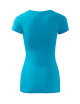 SLIM-FIT-T-Shirt für Damen, tailliert, 5 % Elasthan, GLANCE 141, türkisfarbene Stickerei