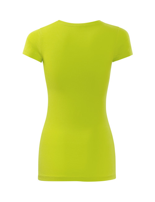 Koszulka Damska SLIM-FIT dopasowana 5% lycra GLANCE 141 limetka nadruk