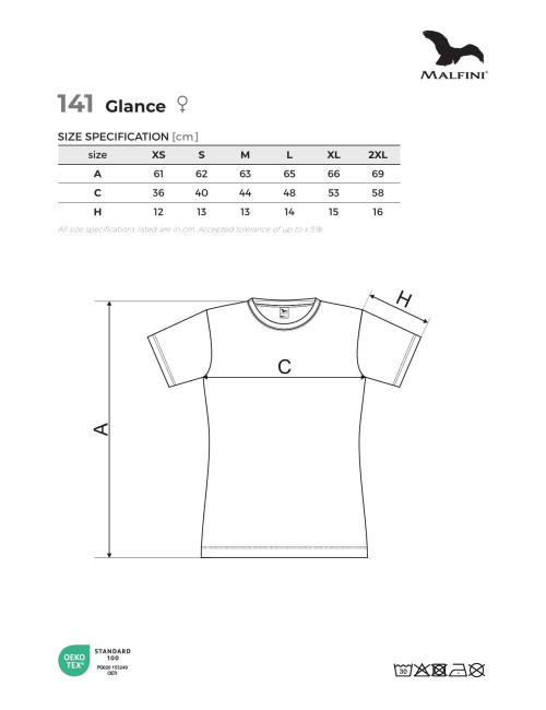 SLIM-FIT-T-Shirt für Damen, tailliert, 5 % Lycra, GLANCE 141 Limettendruck