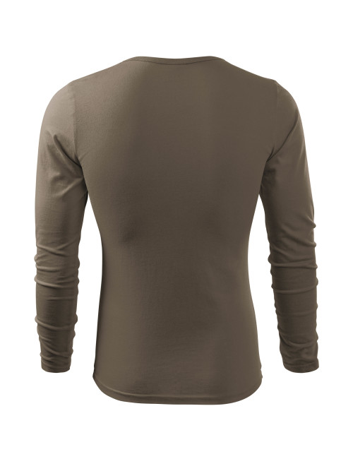 Adler MALFINI Herren T-Shirt Fit-T Langarm 119 Army Stickerei Kleidung