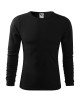 Adler MALFINI Men`s Fit-T Long Sleeve 119 Black Embroidery Logo