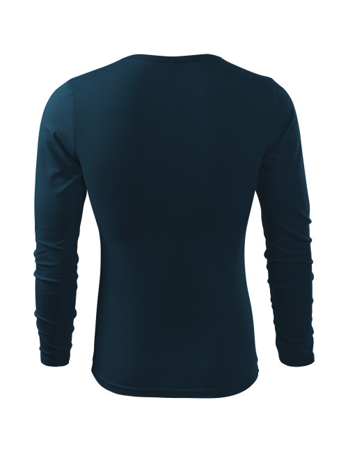 Adler MALFINI Men`s Fit-T Long Sleeve 119 navy blue embroidery logo