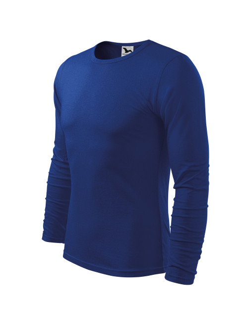 Adler MALFINI Herren T-Shirt Fit-T Langarm 119 kornblumenblaues Sticklogo