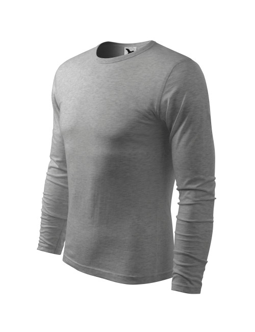 Adler MALFINI Herren T-Shirt Fit-T Langarm 119 dunkelgrau meliert