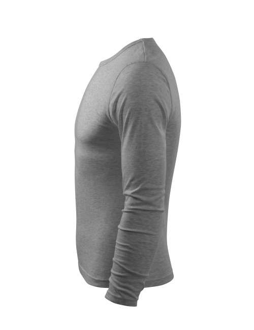 Adler MALFINI Herren T-Shirt Fit-T Langarm 119 dunkelgrau meliert