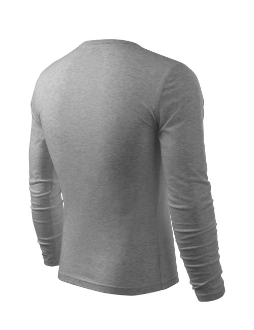 Adler MALFINI Herren T-Shirt Fit-T Langarm 119 dunkelgrau meliert