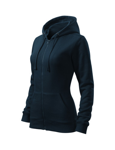 Women`s sweatshirt trendy zipper 411 navy blue Adler Malfini
