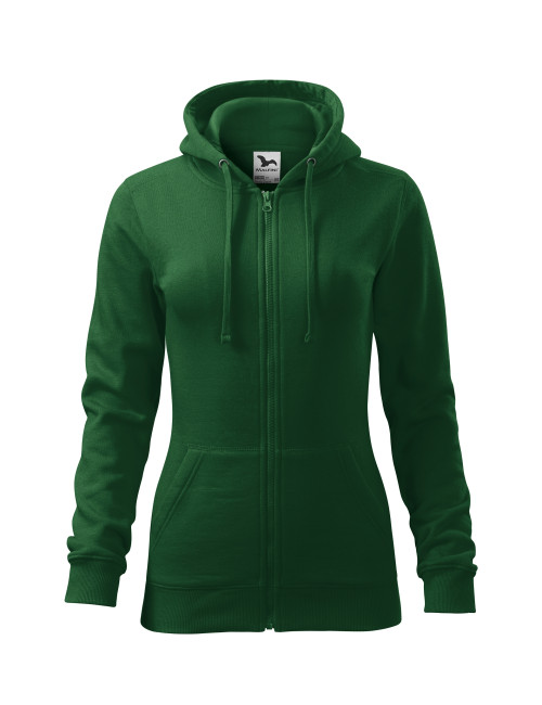 Trendiges Damen-Sweatshirt mit Reißverschluss 411 flaschengrün von Adler Malfini