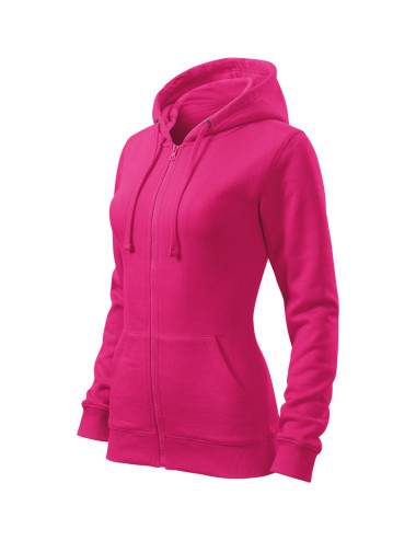 Trendiges Damen-Sweatshirt mit Reißverschluss 411 lila rot Adler Malfini
