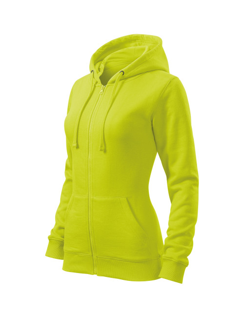Women`s sweatshirt trendy zipper 411 lime Adler Malfini
