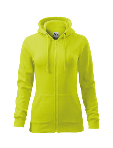Women`s sweatshirt trendy zipper 411 lime Adler Malfini