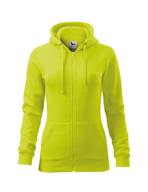 Women`s sweatshirt trendy zipper 411 lime Adler Malfini