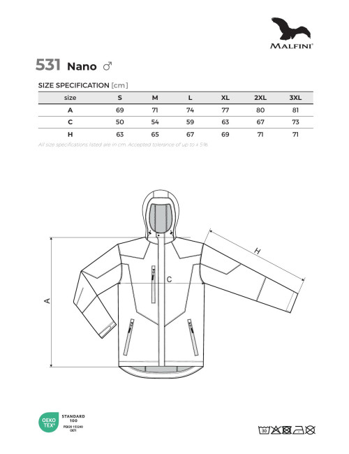 Herren Softshelljacke Nano 531 rot Adler Malfini