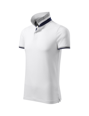 Koszulka polo męska Adler Collar Up 256 biały - P&M