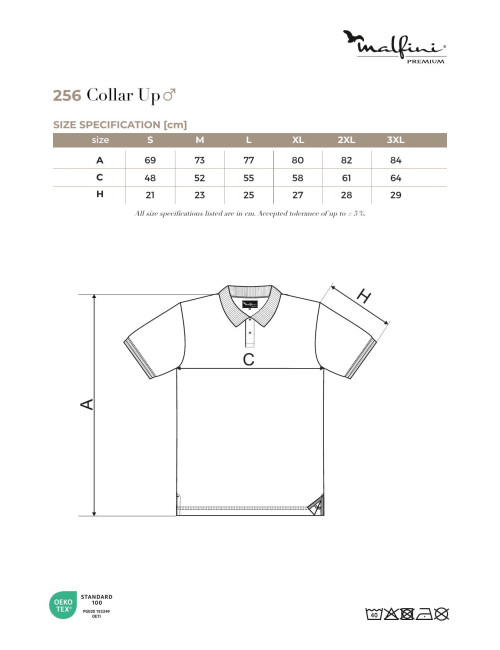 Koszulka polo męska collar up 256 czarny Adler Malfinipremium