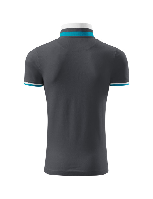 Men`s collar up 256 light anthracite polo shirt Adler Malfinipremium