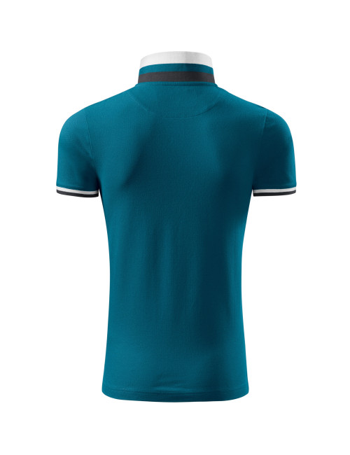 Collar up 256 petrol blue men`s polo shirt Adler Malfinipremium