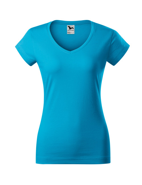 Damen-T-Shirt mit V-Ausschnitt 162 Türkis Adler Malfini