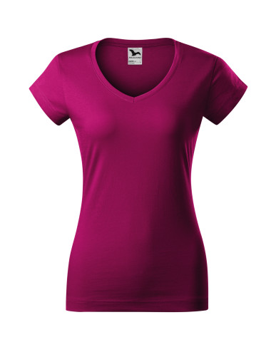 Koszulka damska fit v-neck 162 fuchsia red Adler Malfini