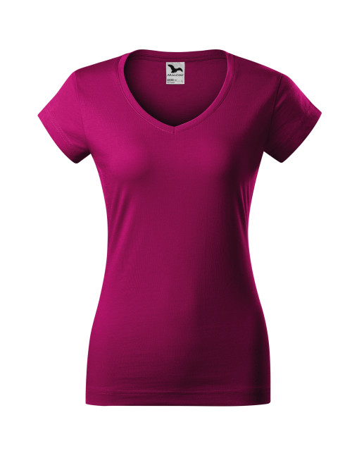 Koszulka damska fit v-neck 162 fuchsia red Adler Malfini