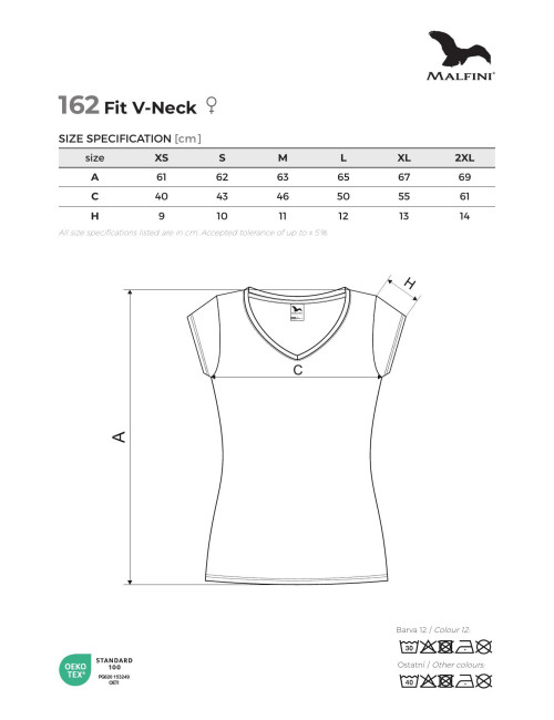 Damen-T-Shirt mit V-Ausschnitt 162 fuchsiarot Adler Malfini
