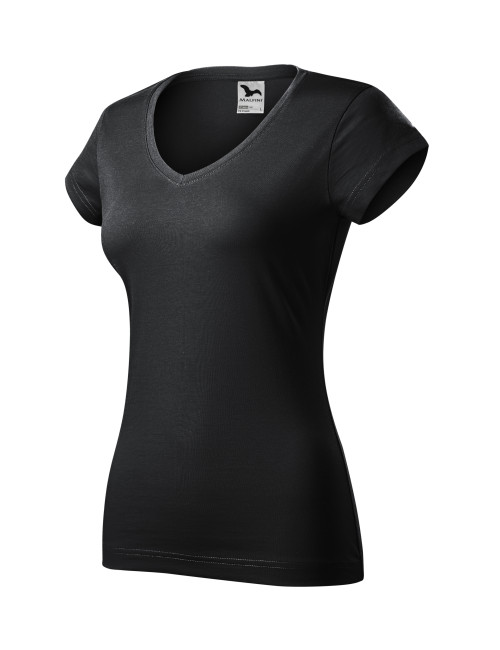 Damen-T-Shirt mit V-Ausschnitt 162 Ebenholzgrau Adler Malfini