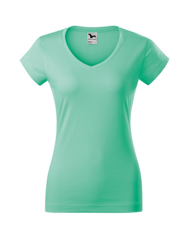 Koszulka damska fit v-neck 162 miętowy Adler Malfini