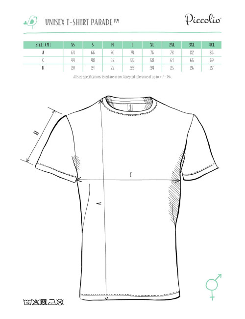 Unisex T-Shirt Adler Piccolio Parade P71 Weiß