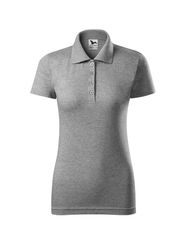 Koszulka polo damska single j. 223 ciemnoszary melanż Adler Malfini