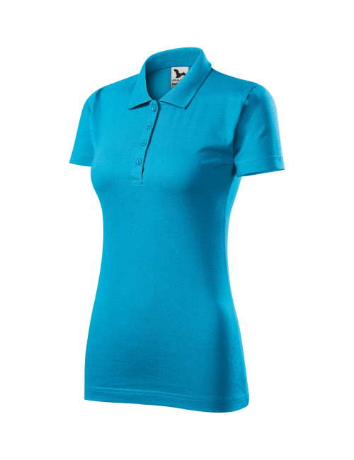 Koszulka polo damska single j. 223 turkus Adler Malfini