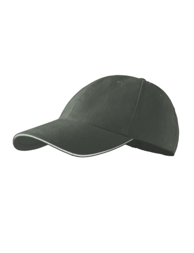 Unisex cap sandwich 6p 306 dark khaki Adler Malfini
