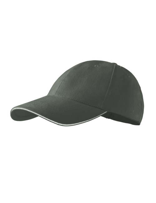 Unisex cap sandwich 6p 306 dark khaki Adler Malfini
