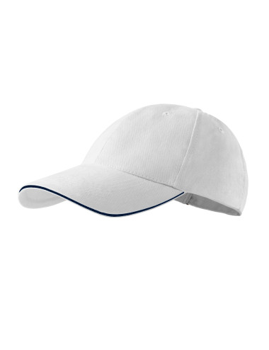 Unisex Cap Adler Malfini Sandwich 6P Weiß