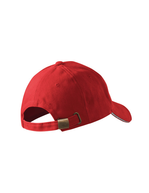 Czapka unisex Adler Malfini 6p sandwich czerwony - sportowy styl, wys