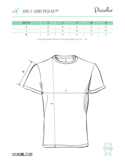 Kinder-T-Shirt Pelikan p72 rot Adler Piccolio