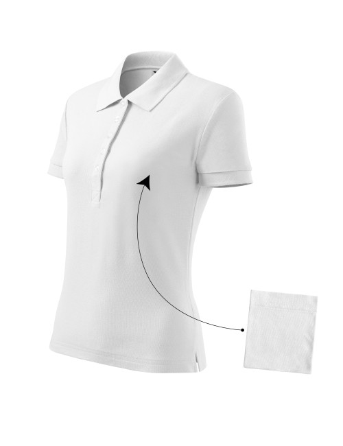 Koszulka polo damska Adler Malfini Cotton 213 biały - P&M