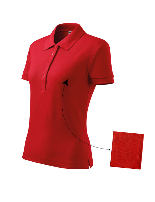 Damen-Poloshirt Baumwolle 213 rot Adler Malfini