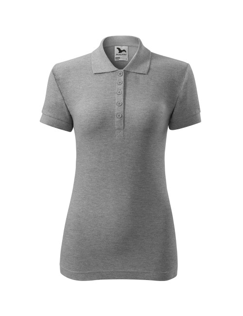 Damen-Poloshirt Baumwolle 213, dunkelgrau meliert Adler Malfini