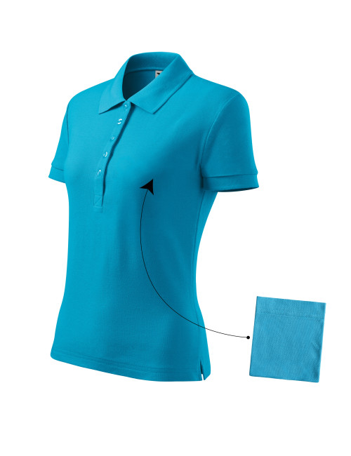Koszulka polo damska cotton 213 turkus Adler Malfini