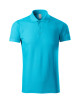 Adler PICCOLIO Koszulka polo męska Joy P21 turkus HAFT ZNAKOWANIE LOGO