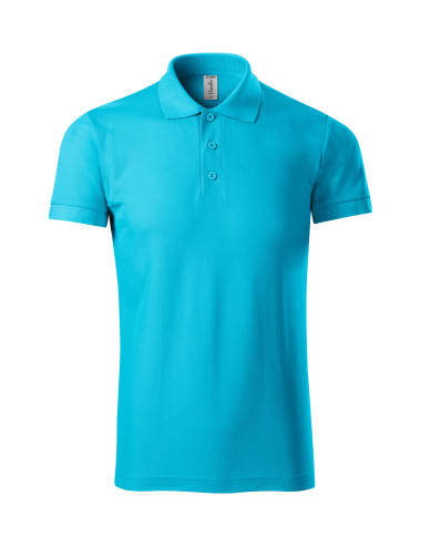 Adler PICCOLIO Herren-Poloshirt Joy P21 türkis STICKEREI-LOGO-MARKIERUNG