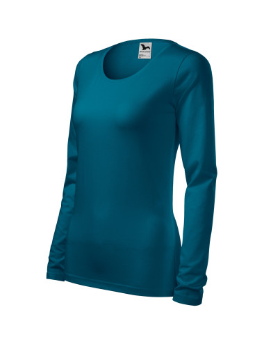 Schmales Damen-T-Shirt „Adler Malfini“ in der Größe 139 in Petrolblau