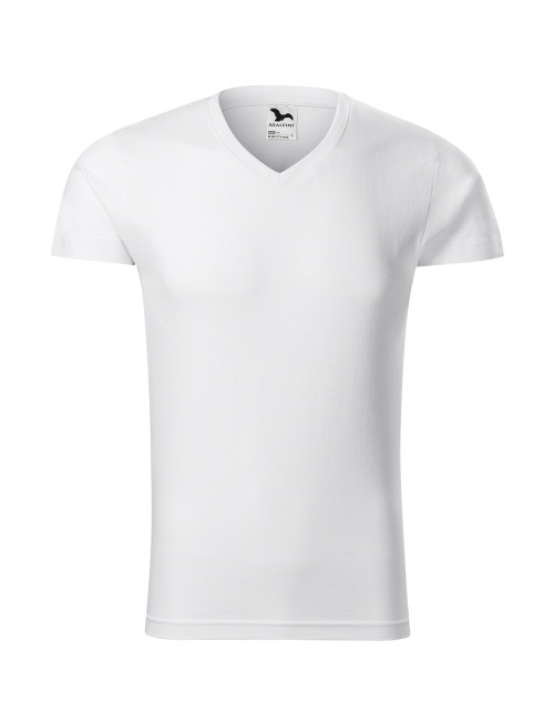 Herren T-Shirt Adler Malfini Slim Fit V-Neck Weiß