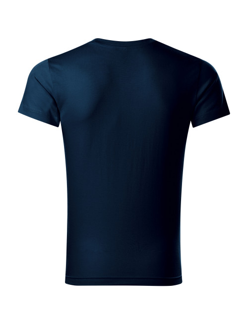Adler MALFINI Men`s Slim Fit V-neck 146 navy blue embroidery logo
